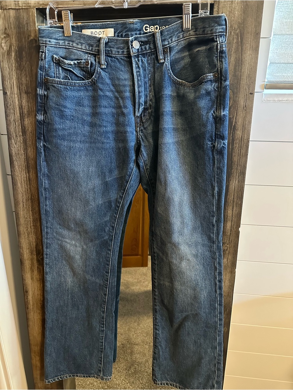 Gap 1969 Men’s Boot Cut Jeans 31x30 Medium Authentic Faded Blue 100% Cotton